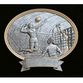 Volleyball, Female Oval Sport Legend Plates - 6"